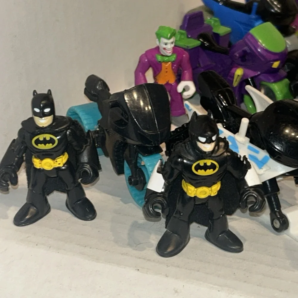 Imaginext DC Batman Motorcycle & Quad Lot‎ With Figures Joker, Catwoman, Robin